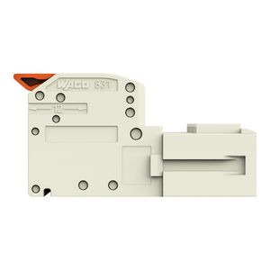 1-draads male steker Hendel Push-in CAGE CLAMP zwart VVE=12