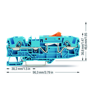 2-draads scheidingsklem draaib.test 2006-1674 VVE=25