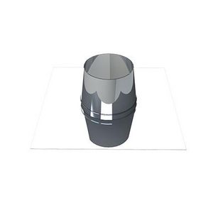 Plakplaat plat dak 0° alu. Ongelakt 625x625 Ø200