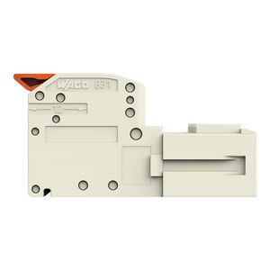 1-draads male steker Hendel Push-in CAGE CLAMP zwart VVE=12