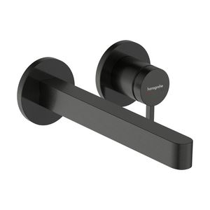 Wastafelmengkraan Finoris 1-hendel inb. 228mm afvoerpl. Brushed Black Chrome