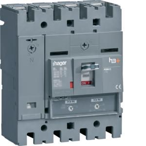 Vermogensautomaat h3+ P250 TM 4P4D 125A25 kA boutaansl.