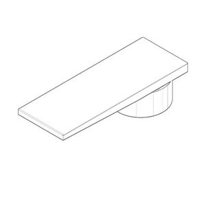 Greep v. pressure balance valve Hendel 35x35x125mm chr