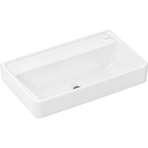 Wastafel compact 650x390mm zonder kraangat zonder overloop SmartClean wit Xanuia Q