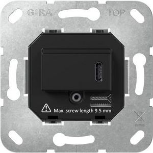 USB-voeding PD 1-voudig type C 65 W Basiselement zwart