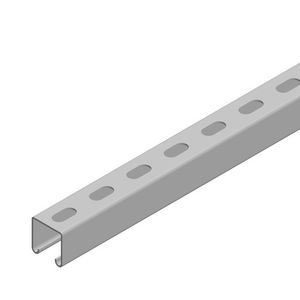 Lengte a 3m. NX0100R2 RAILPROFIEL PERF 41x41x2,5 L=3