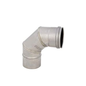 Rookgasbocht RVS 87° + EPDM-ring Nf-80