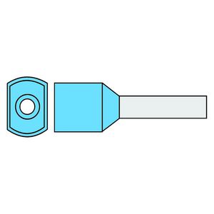 Zak a 500st. Twinadereindhuls geisol. 0,25mm² Blauw 8mm