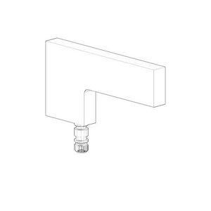 Greep v. spoeltafel staand Hendel 85x61x9mm chr