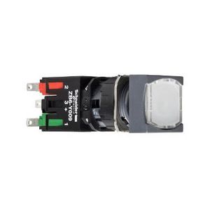 Drukknop Verlicht Verzonken Terugvering 16mm 24V 1NO + 1N