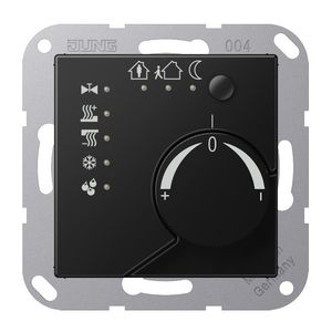 Ruimtethermostaat A/AS matzwart KNX