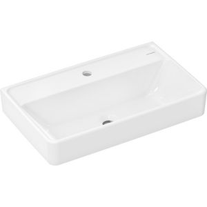 Wastafel compact 650x390mm kraangat zonder overloop SmartClean wit Xanuia Q