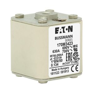 Zekering h. snelheid 630A AC 690V 200kA compact 1 45x VVE=6