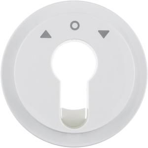 Centraalplaat jaloezie sleutelschakelaar/impulsdrukker berker R.1/R.3 polarwit