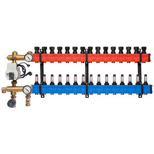 Vloerverw. verdeler 4802 E-pomp onder 60-250 l/u 15-groeps