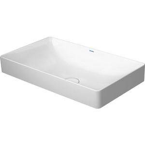 DURASQUARE #235560 opzetwastafel 600mm wit zonder kraangat geslepen onderzijde