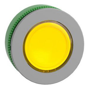 flush mounted yellow pilot light head integRALled cp grey
