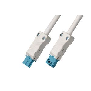 Koppelsnoer 2-polig 1,5mm² 1000cm wit-pastelblauw DALI B2ca