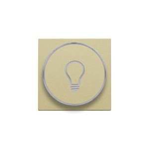 Afwerkingsset doorschijnende ring lampsymbool 6A gold coated