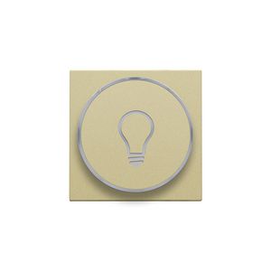 Afwerkingsset doorschijnende ring lampsymbool 6A gold coated