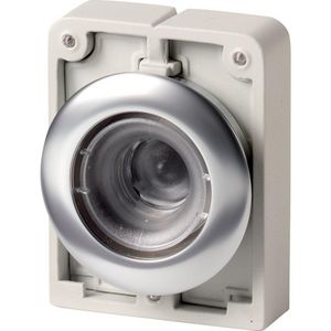 Signaaldrukknop 30mm RVS vlak zonder lens terugverend