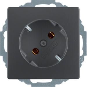 Wandcontactdoos RA diagonaal 45° berker Q.1/Q.3/Q.7 antraciet