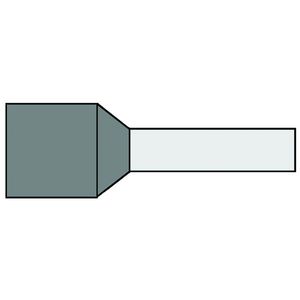 Zak a 500st. Adereindhuls geisol. 0,75mm² Grijs 12mm DIN