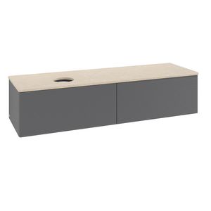 Wastafelonderkast Antao 1600x360x500mm Antr. Matt Lacquer K37113GK