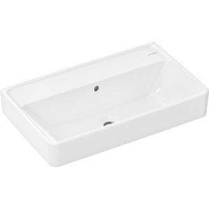 Wastafel compact 650x390mm zonder kraangat overloop SmartClean wit Xanuia Q