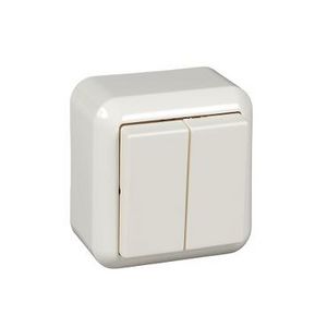 Serieschakelaar Opbouw IP20 Polarwit Contura