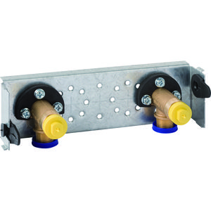 GIS aansluitpl. wandkraan opbouw 153mm twee wateraansl.