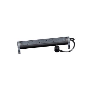 Contactdoos standaard 6x2P + A 3m. zwart VVE=5