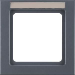 Afdekraam 1-v met tekstveld berker Q.3 antraciet soft-finish