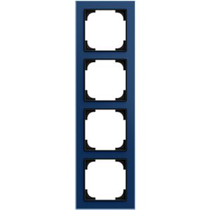 Afdekraam 4-voudig art-glas blauw