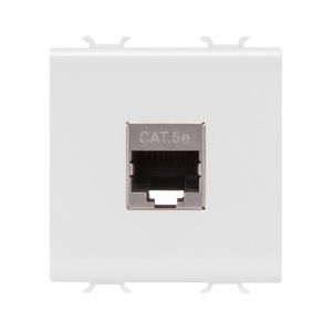 RJ45 SOCKET-CATEGORY 5e-FTP-2 MODULES-GLOSSY WHITE -