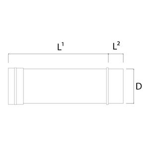 EW diameter 130mm buis L1000 I316L (D0,5)