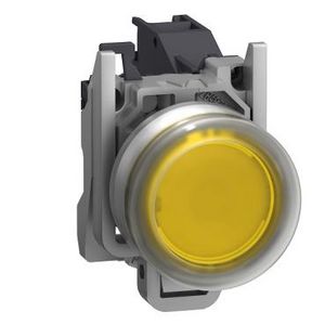 Pushbutton yellow boot and legend insertio Exp. atm.