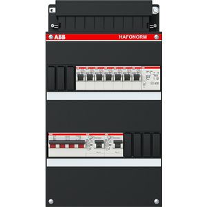 Installatiekast 7x achter 2x 30mA + T + HS 3-fasen