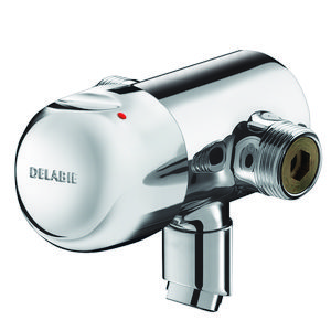 Wastafelmuurmengkraan M3/4" 7sec met vaste uitloop