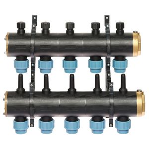 Brineverdeler 4420 2 "kunststof + PE-koppeling 32mm 5-groepen