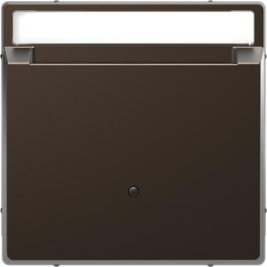 Kaartschakelaar met tekstvenster Mocca metallic SysD