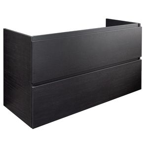 Onderkast 120x45cm 2x la greeploos Zwart Mat kunststof 2 keellijsten