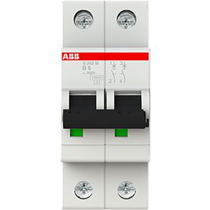 Installatieautomaat 10kA 2-polig B-karakteristiek 6A