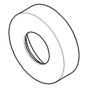 Rozet M38x1,5 40x11mm chr gebors.