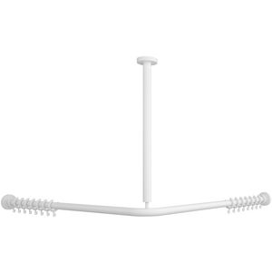 ViCare gordijnstang 1000x1000mm wit (inkortbaar) met plafondsteun