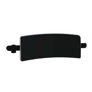 Rugsteun voor WC aluminium mat zwart