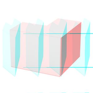 Zak a 2st. Buitenhoekstuk GGK LFG 15x15 cremewit RAL9001