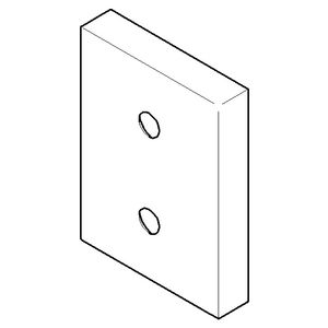 Afdekplaat 45x60x10mm Mat Zwart