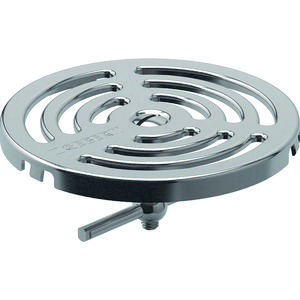 Rvs rooster vastschroefbaar rond 100mm v. pvc vloeren