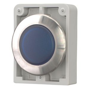 Signaallamp 30mm RVS vlak blauw